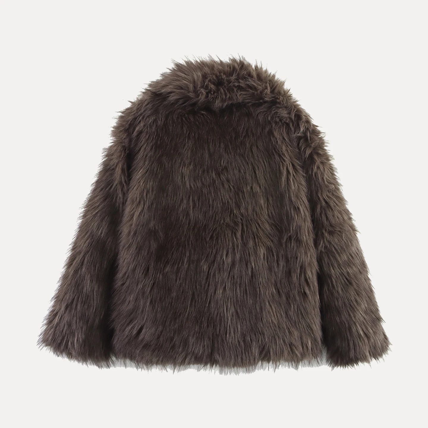 معطف من الفرو الاصطناعي من Ele Thiened للنساء لخريف 2025 ملابس يومية متعددة الاستخدامات قابلة للتناسب مع حامل أوروبي Sle