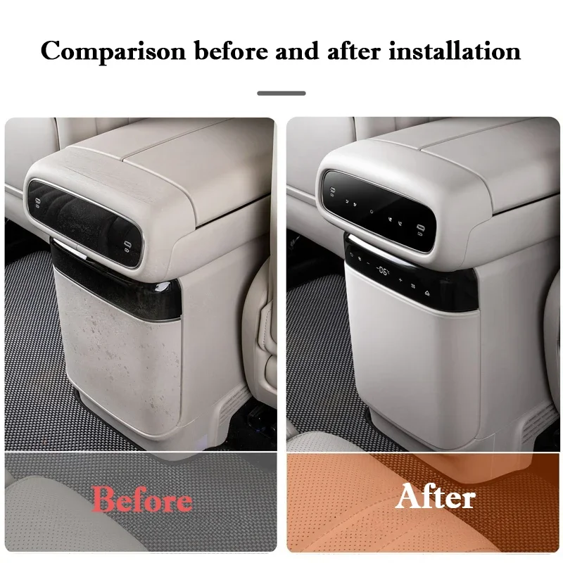 Good Quality New For Geely Galaxy M9 2025 2026 Rear Refrigerator Anti Kick Frame Armrest Box Back Protective Cover Sticker Inter