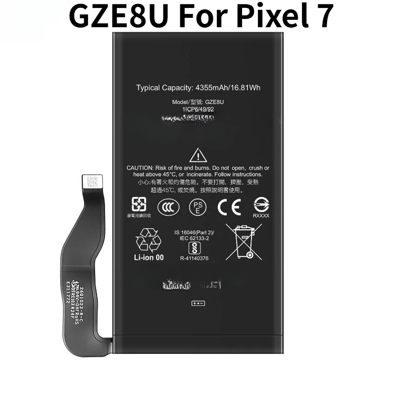 High Quality New 3.86/3.85V 4355/5000/4385mAh Mobile Phone Battery GMF5Z GZE8U GP5JE For Google Pixel 7 Pro Pixel 7 Pixel 7A