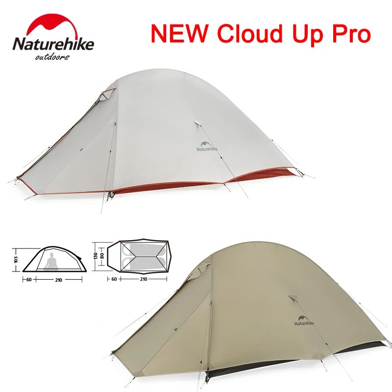 

Naturehike новая палатка Cloud Up 2 Pro, уличная ультра легкая палатка 1,36 кг, трехсезонная палатка, водонепроницаемая палатка для кемпинга, треккинга