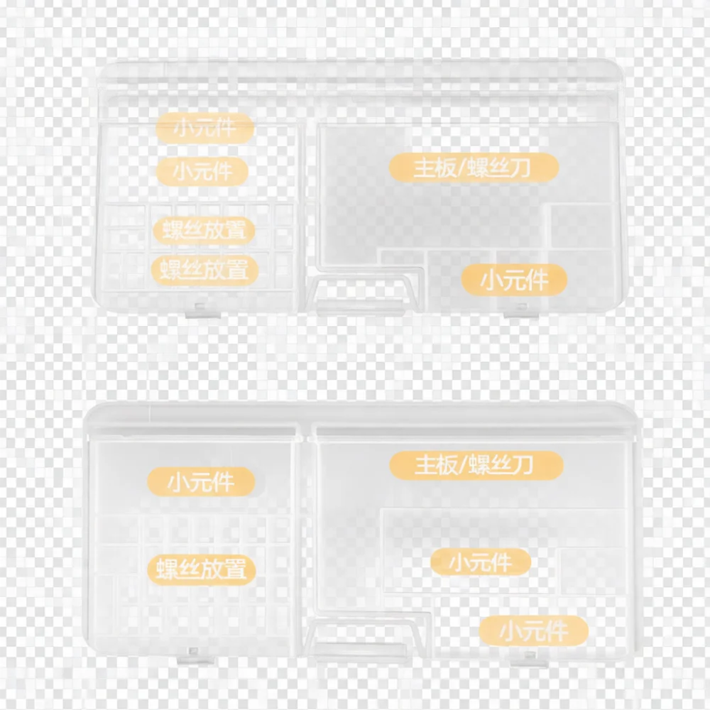 Multi Grid Plastic Storage Box Clear Organizer Case For Electronic Repair Motherboard Components Jewelry Accessory Parts