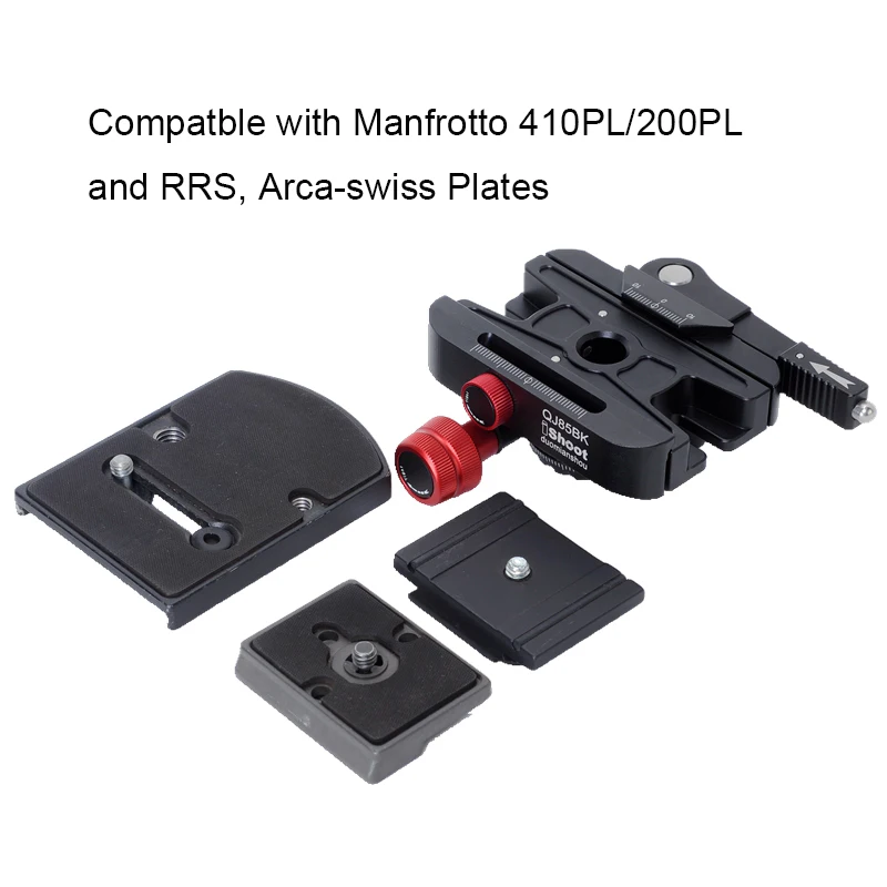 iShoot 360 ° หมุน Lever Release Clamp สําหรับ Manfrotto 200PL/410PL Arca-Swiss RRS ARCA Manfrotto GITZO ขาตั้งกล้อง IS-QJ85BK