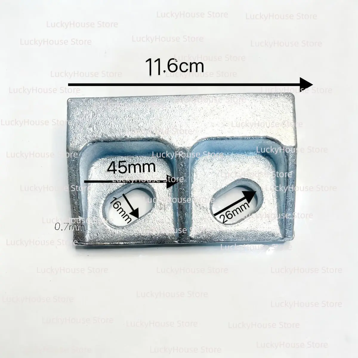 Forklift Attachment Bale Clamp Lower Pressure Plate Hook, Forged Steel & Galvanized Finish