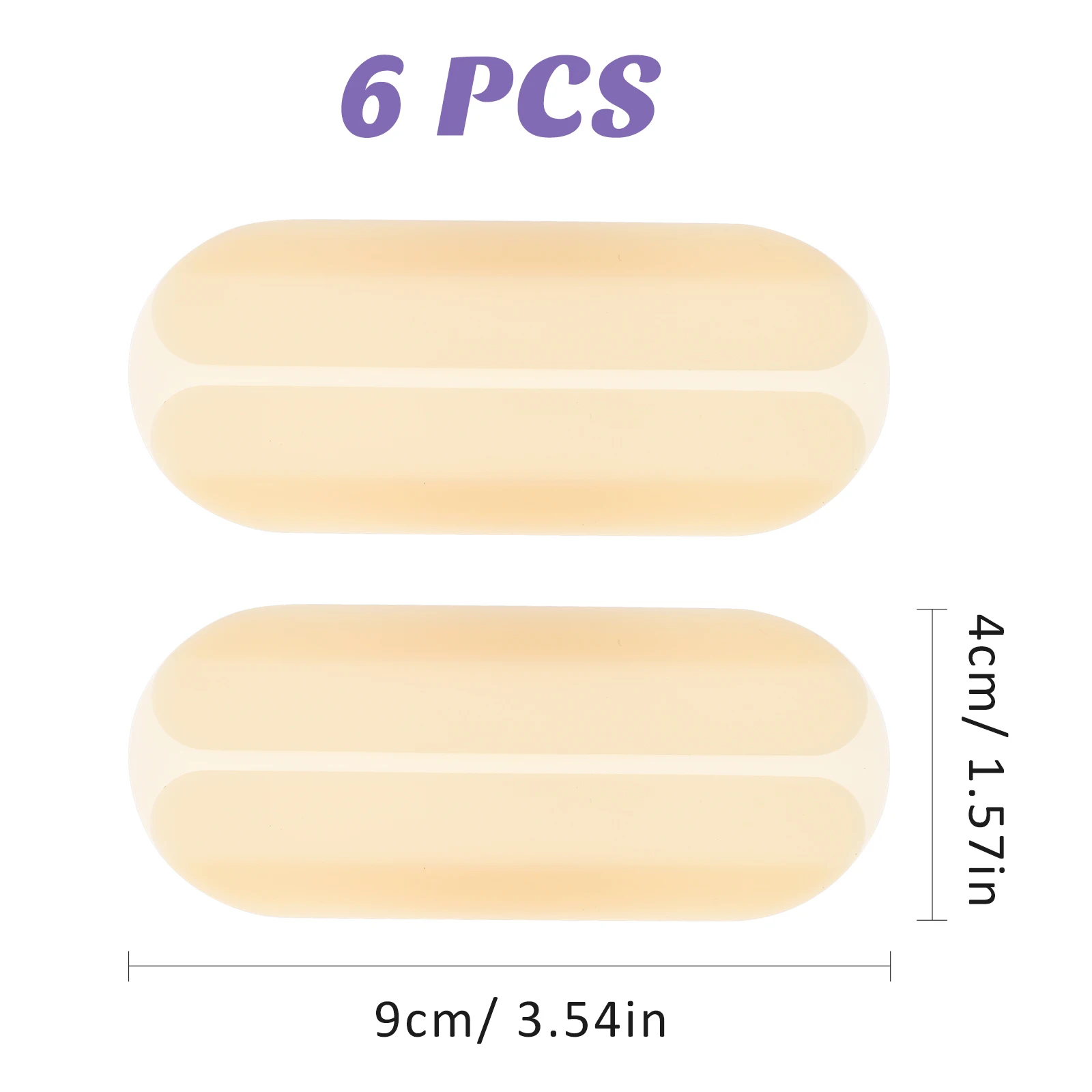 

6 Pcs Shoulder Pads Non Slip Invisible Mini Silicone Women Girls Enhancer Push Accessories Washable Reusable