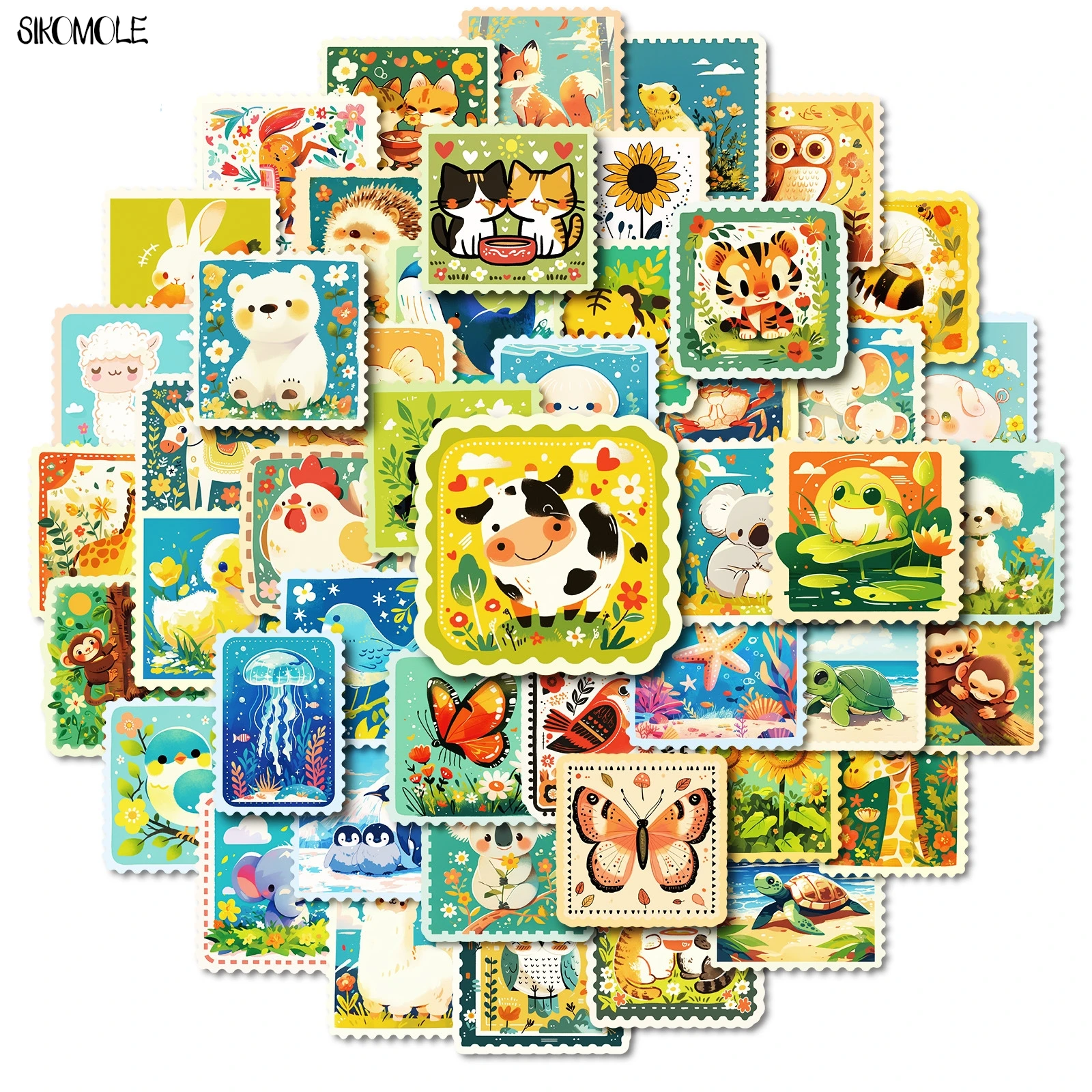 10/30/50pcs Cute Animals Travel Stickers Kawaii For DIY Kids Toys Book Phone Luggage Home Decor Fashion Decals Graffiti Sticker