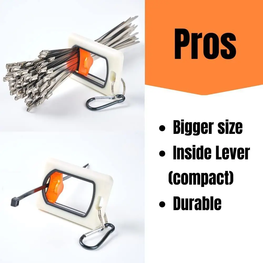Durable Square Cable Tie Organizer Fluorescent Stable Cable Tie Storage Tool Portable Storage Cable Tie Holder