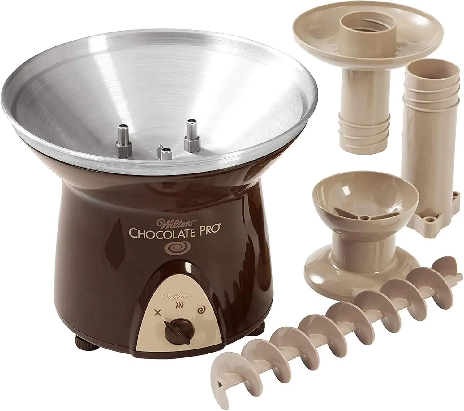 Chocolate Pro-Fontaine à chocolat et fontaine à raison uniforme, conçue pour garder le chocolat fondu pour un trempage facile et soucieux, 3 niveaux