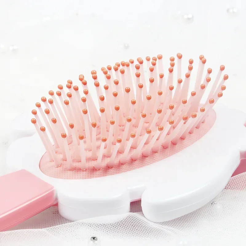 Air Cushion Mermaid Combs para meninas, pentes infantis, desenhos animados fofos, coelho, vestir-se, maquiagem, presentes de cuidados, verde, 1pc