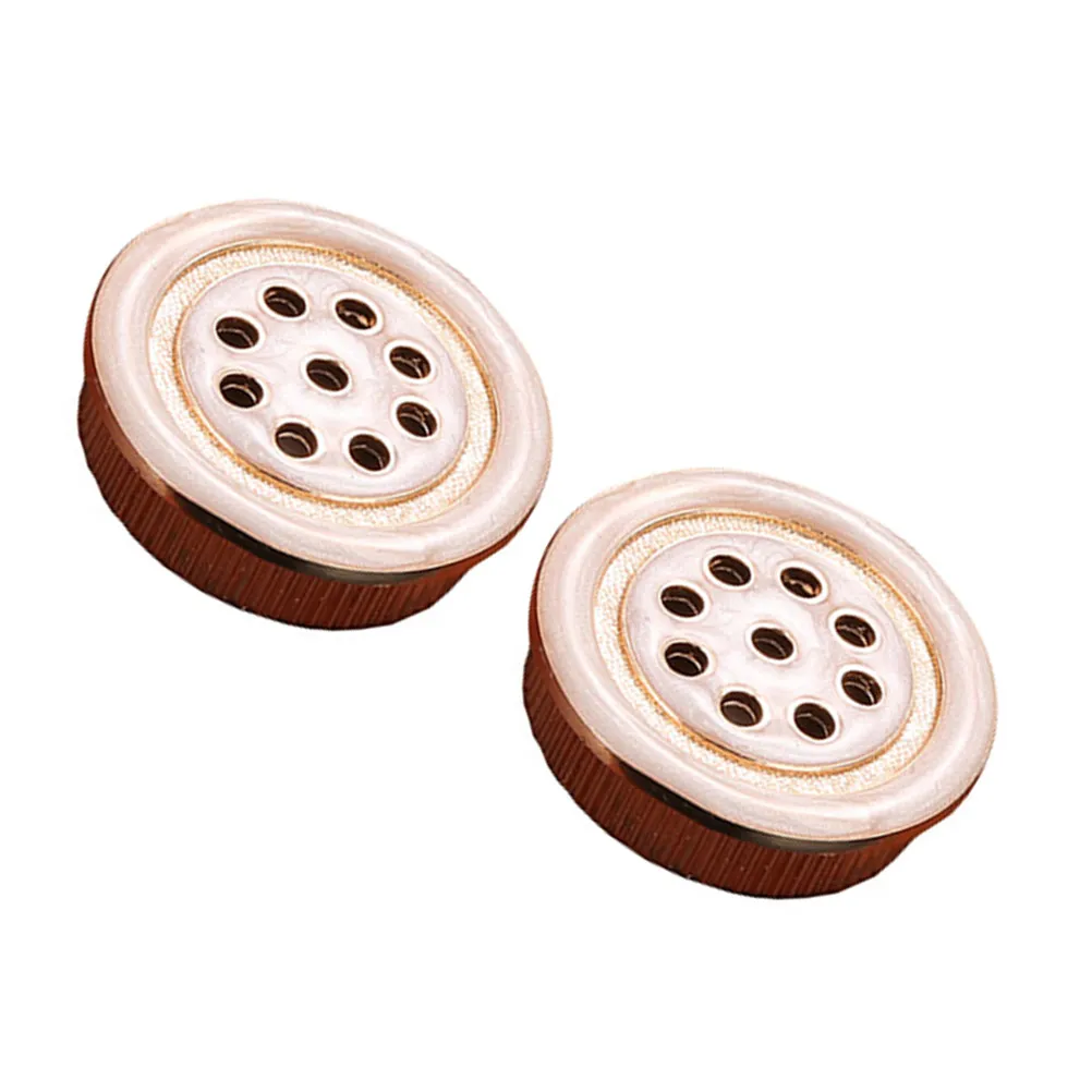 2Pcs Zinc Alloy Round Air Vent Cover for Cabinet Wardrobe Furniture Honeycomb Design Anti-Rust Corrosion Resistant Soffit