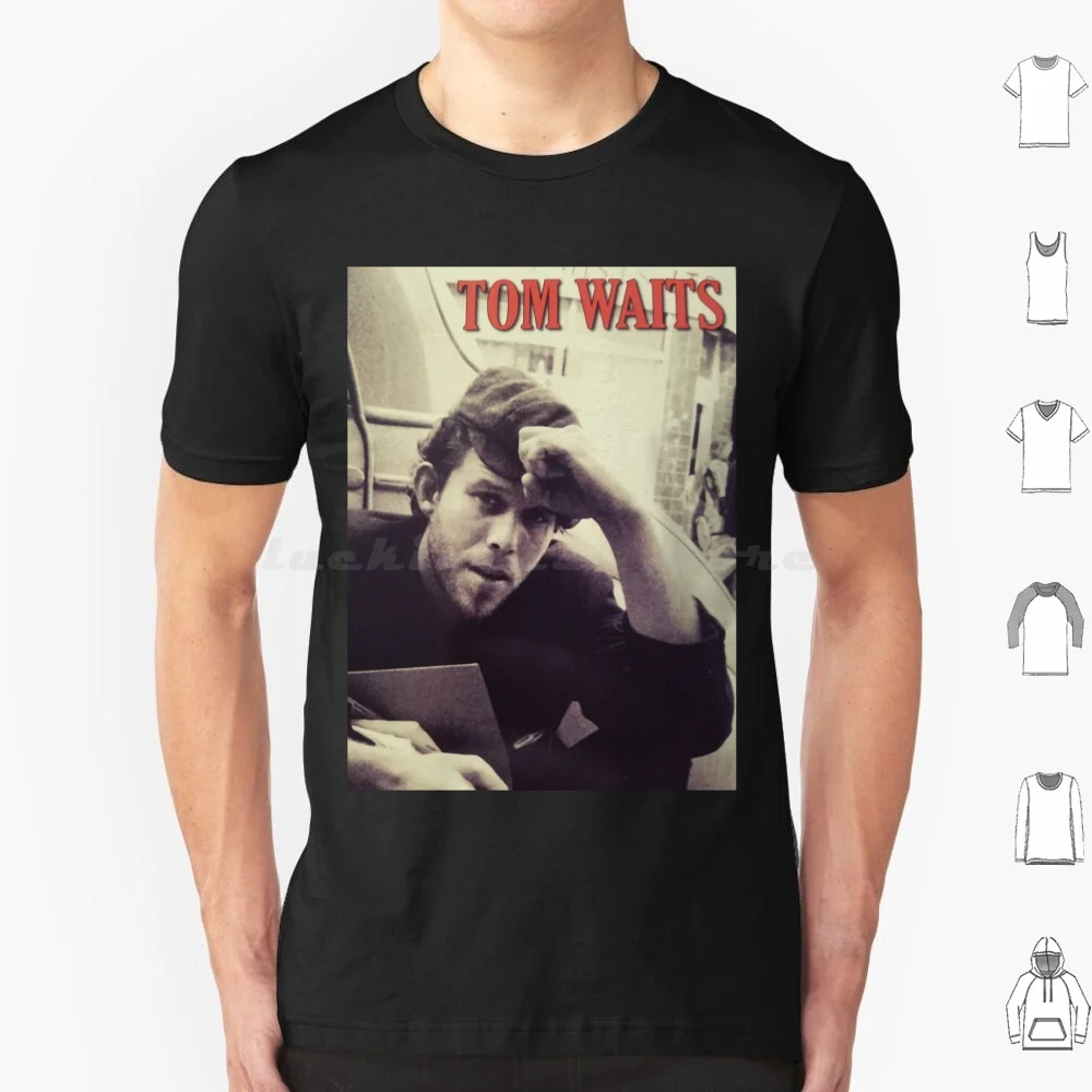 Tom Waits T Shirt Big Size 100% Cotton Tom Waits Tom Waits Graphite Music Microphone Nick Cave Bob Dylan Leonard Cohen