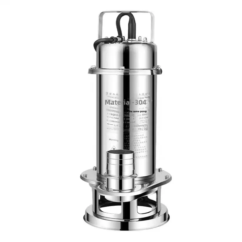High Quality High Head 1.5KW Industrial Stainless Steel Submersible Chemical Pump Clarified Water Three Options Household