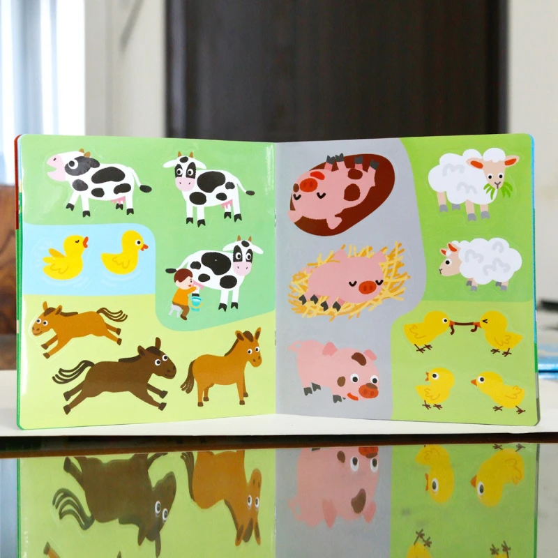 0-3 Year Old Cognitive Sticker Book: A Lively Farm Allowing Children To Learn about The Characteristics of Animals Through Games