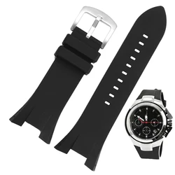 31x14mm Rubber Silicone Watch Band for Ar-mani Ax1803  AX1802 AX1050 AX1041 AX1084 AX1108 Waterproof Sports Strap Notch Bracelet