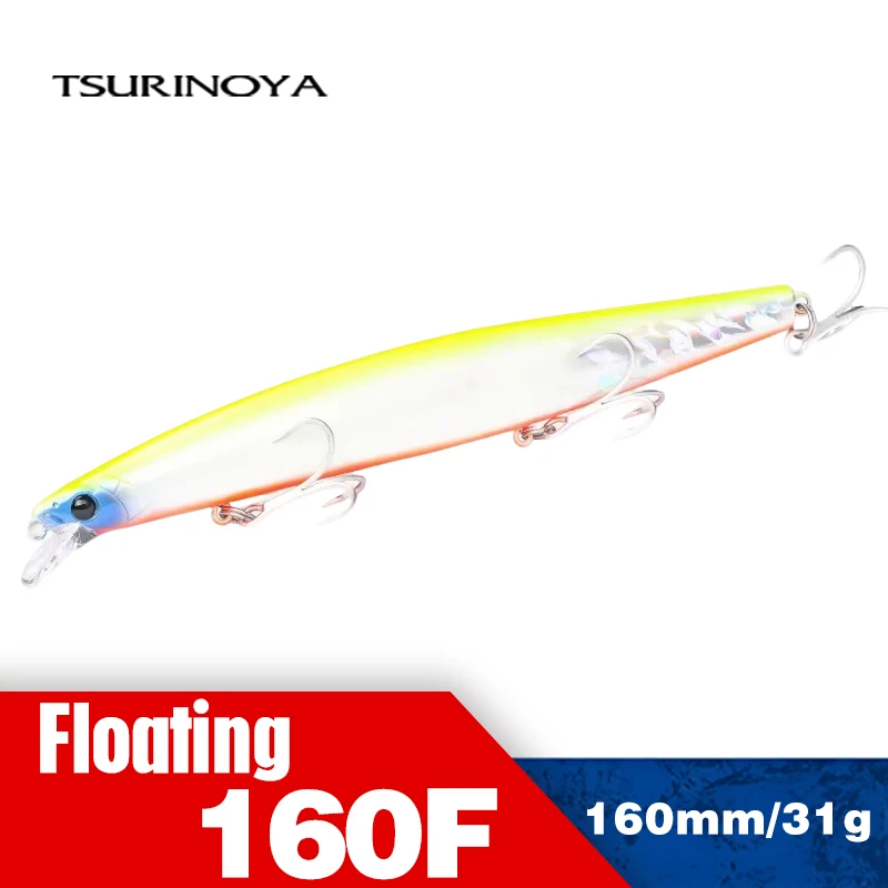 TSURINOYA 163mm 31g Floating Minnow STINGER 160F Saltwater Fishing