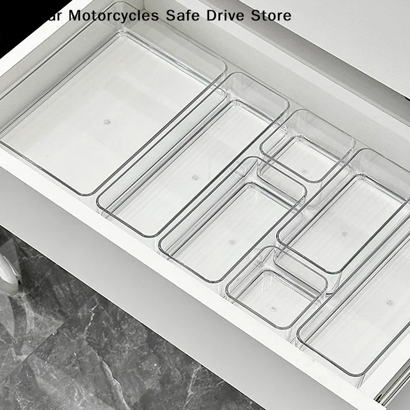 【CM】Stackable Acrylic Drawer Organizer Adjustable Divider Trays For Cosmetics Modular Makeup Storage Box