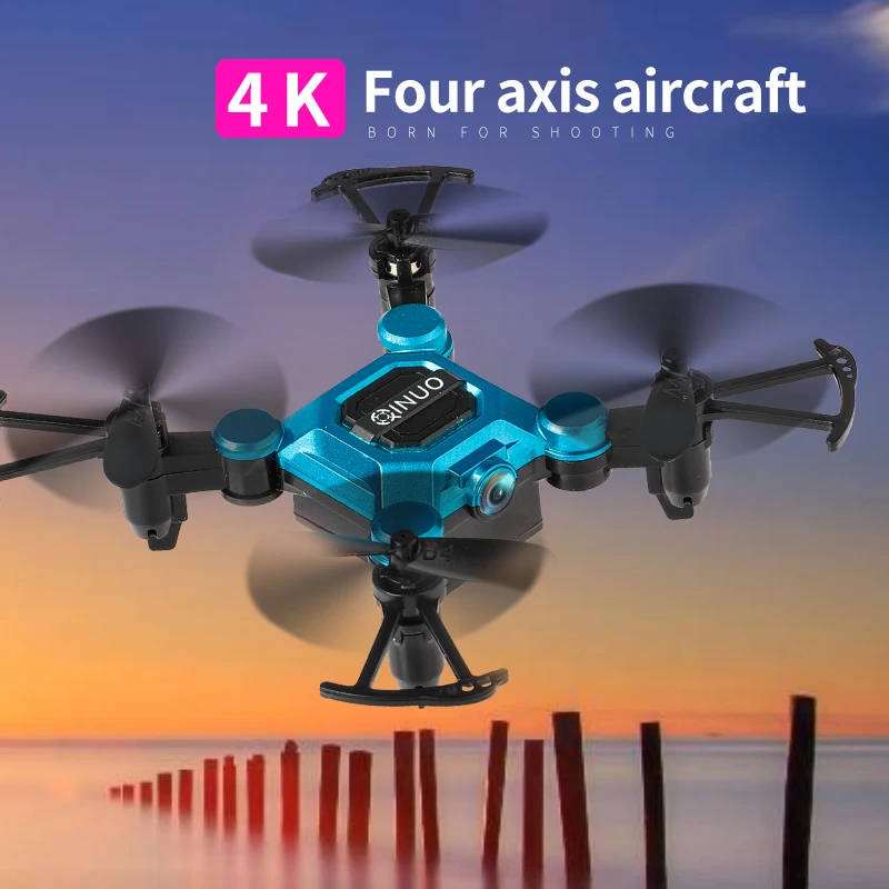 2022 New four-axis mini aerial photography 4K drone stunt remote control aircraft anti-fall fixed height toy micro aircraft