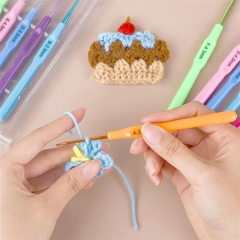 2.0-5.0mm Colorful Alumina Single-Head Crochet Knitting Sewing Tools For Beginners Sweater Needle Weaving Hook Needle