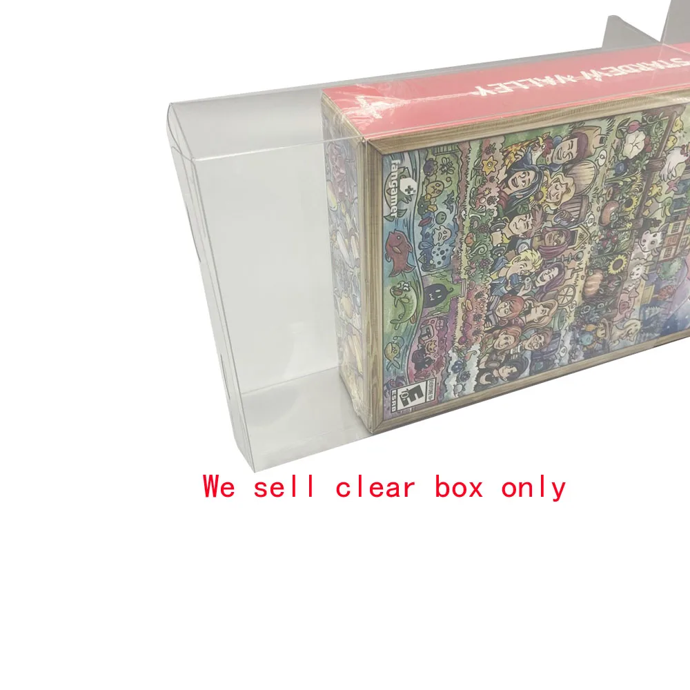 Transparent clear PET cover For  Switch NS Stardew Valley  game collect edition limited storage display box case