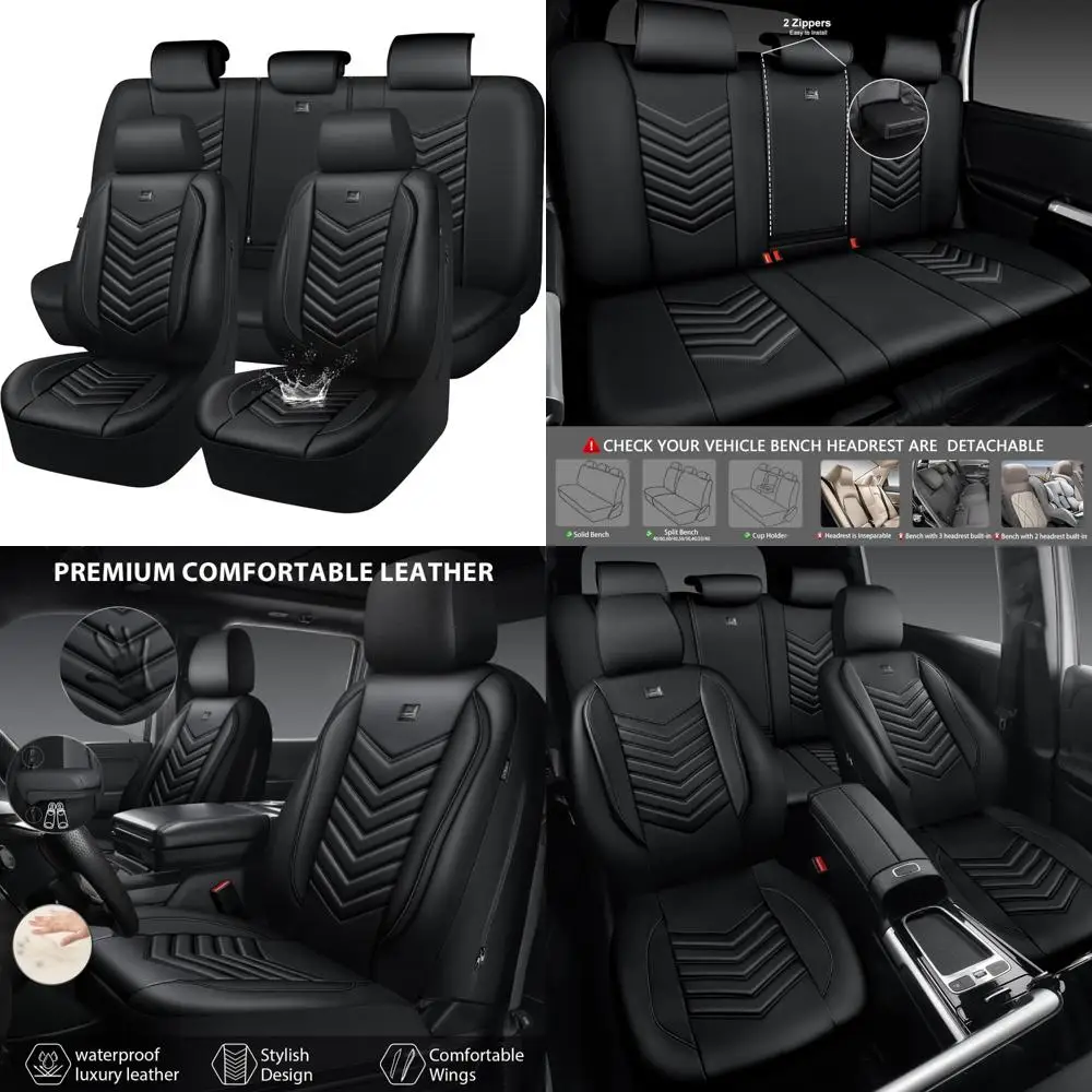 

Чехлы на автомобильные сиденья CAR PASS 3D из пенопласта из искусственной кожи, полный комплект, водонепроницаемый кожаный чехол на сиденье для автомобилей, роскошный универсальный чехол для внедорожника, грузовика