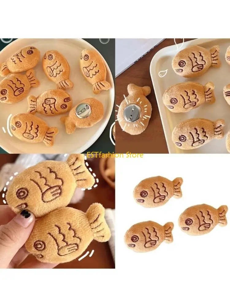 

Y5GC очаровательные броши с воротником и лацканами с изображением рыбы, идеально подходящие для рюкзака, одежды