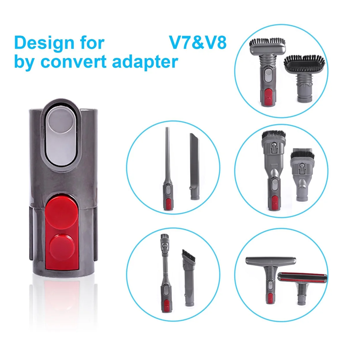 الأحدث! ملحقات المكنسة الكهربائية لدايسون V6 V7 V8 DC33 DC34 DC35 DC59 DC62، مجموعة قطع الغيار، فوهة الفرشاة، فوهة الأرضية