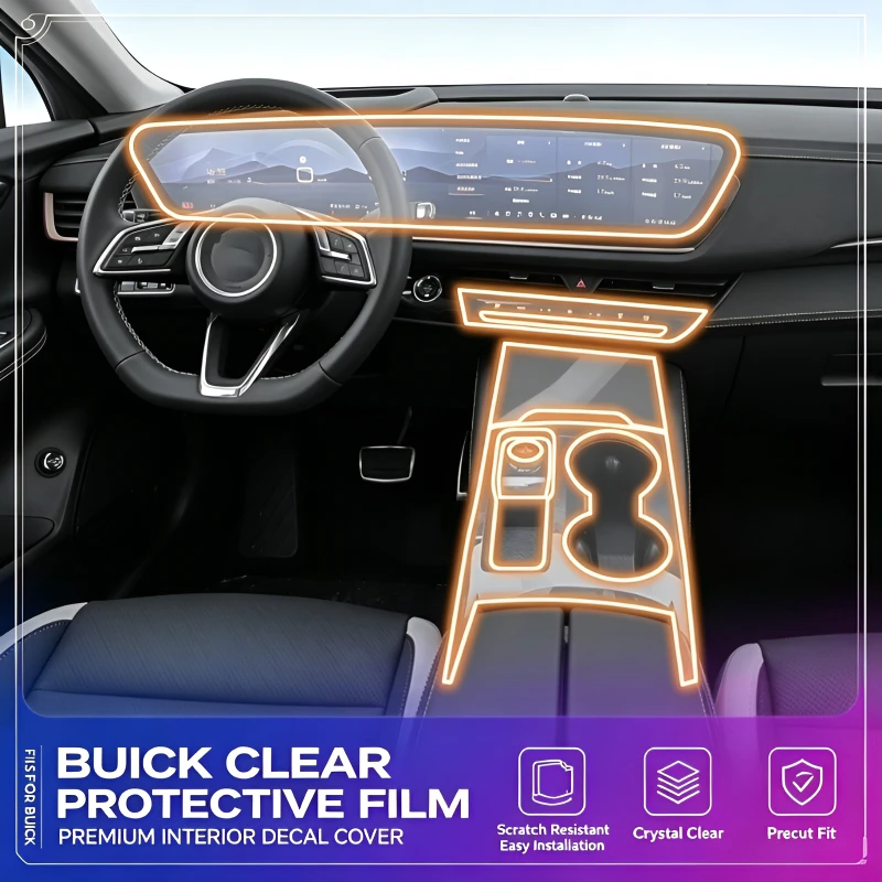 For 26 models Buick Envision S center console screen dashboard protective film interior modification transparent anti-scratch