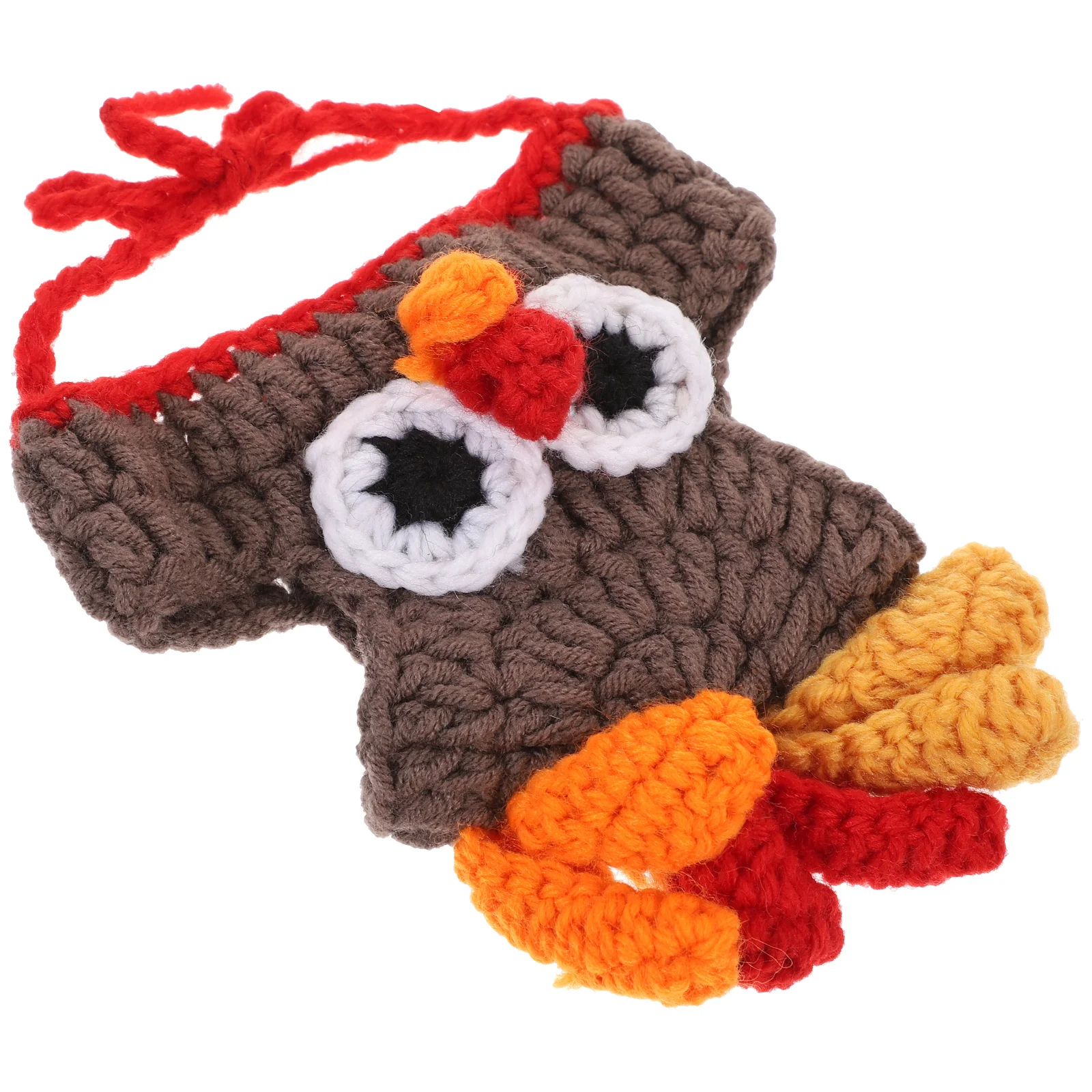 

Premium Pet Turkey Hat Soft Comfortable Woolen Yarn Knitted for Dog Cat Photo Prop Christmas Party Birthday Parade Safe