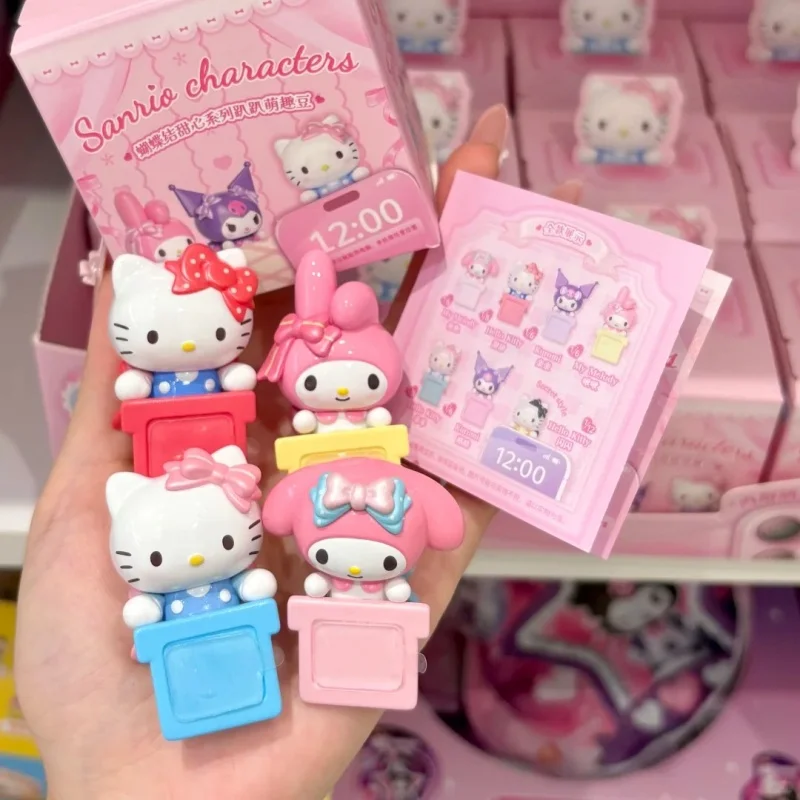 

Moetch Sanrio Characters Blind Box Bow Sweet Heart Lying Cute Bean Figurine Desktop Ornament Birthday Gift For Women