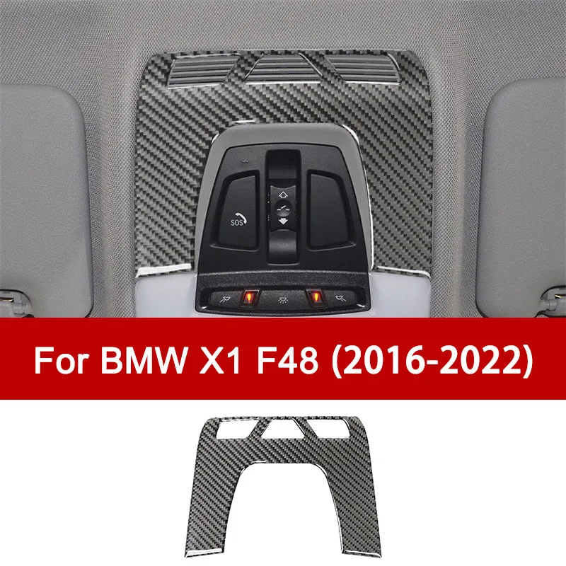 

For BMW X1 F48 2016-2022, Premium Carbon Fiber Reading Light Outer Panel Decorative Sticker Interior Modification Accessories
