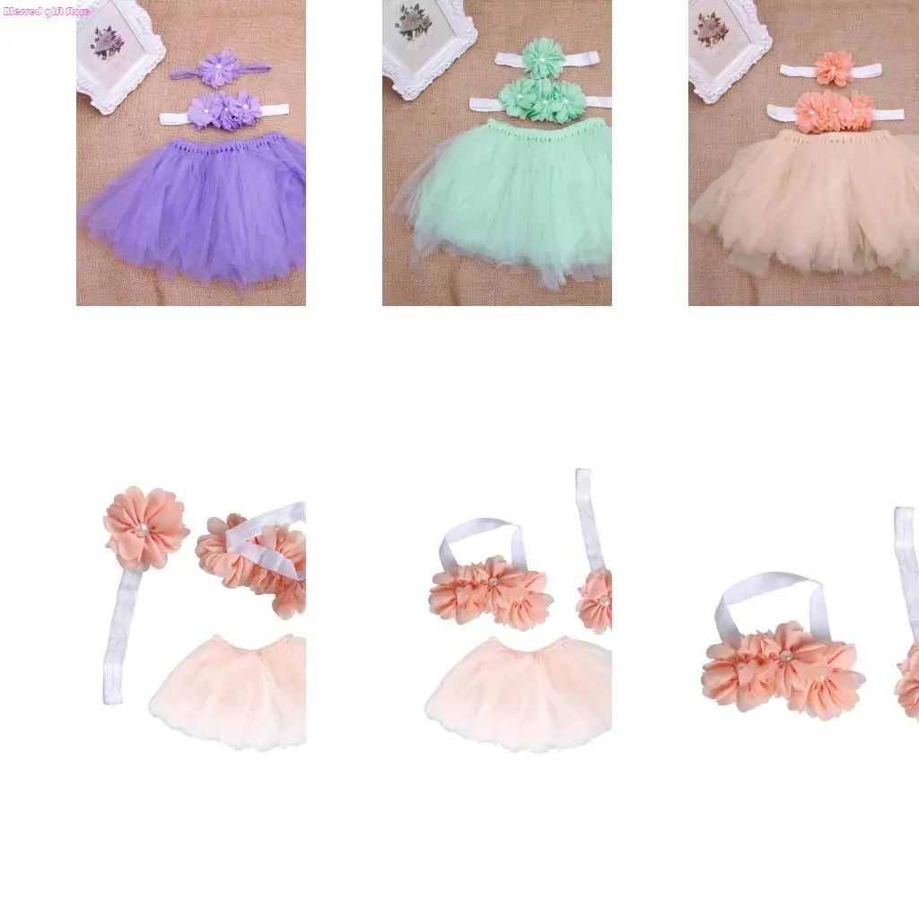 D0JC Baby Girl Diapers Cover Shorts Skirts+Headband Set Infant Newborn Kids Pettiskirt Girls Tulle Lace Tutu Skirts