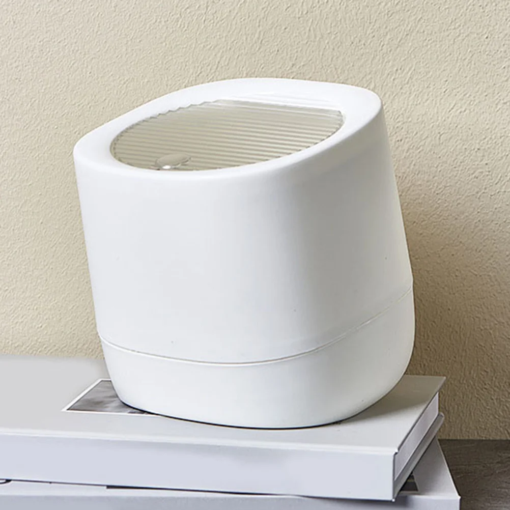 

Mini Trash Can with Lid Compact Stylish Plastic Small Trash Bin Dorm Room Bathroom Bedroom Waste Basket Odor Sealing Storage