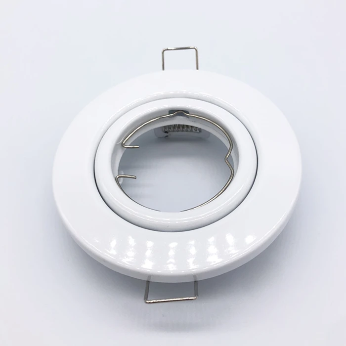 Modern Design White Round Cut-out 65mm Lighting Gu10 Mr16 Adjustable Round Recessed Metal Ceiling Downlight Fixture Home Decor