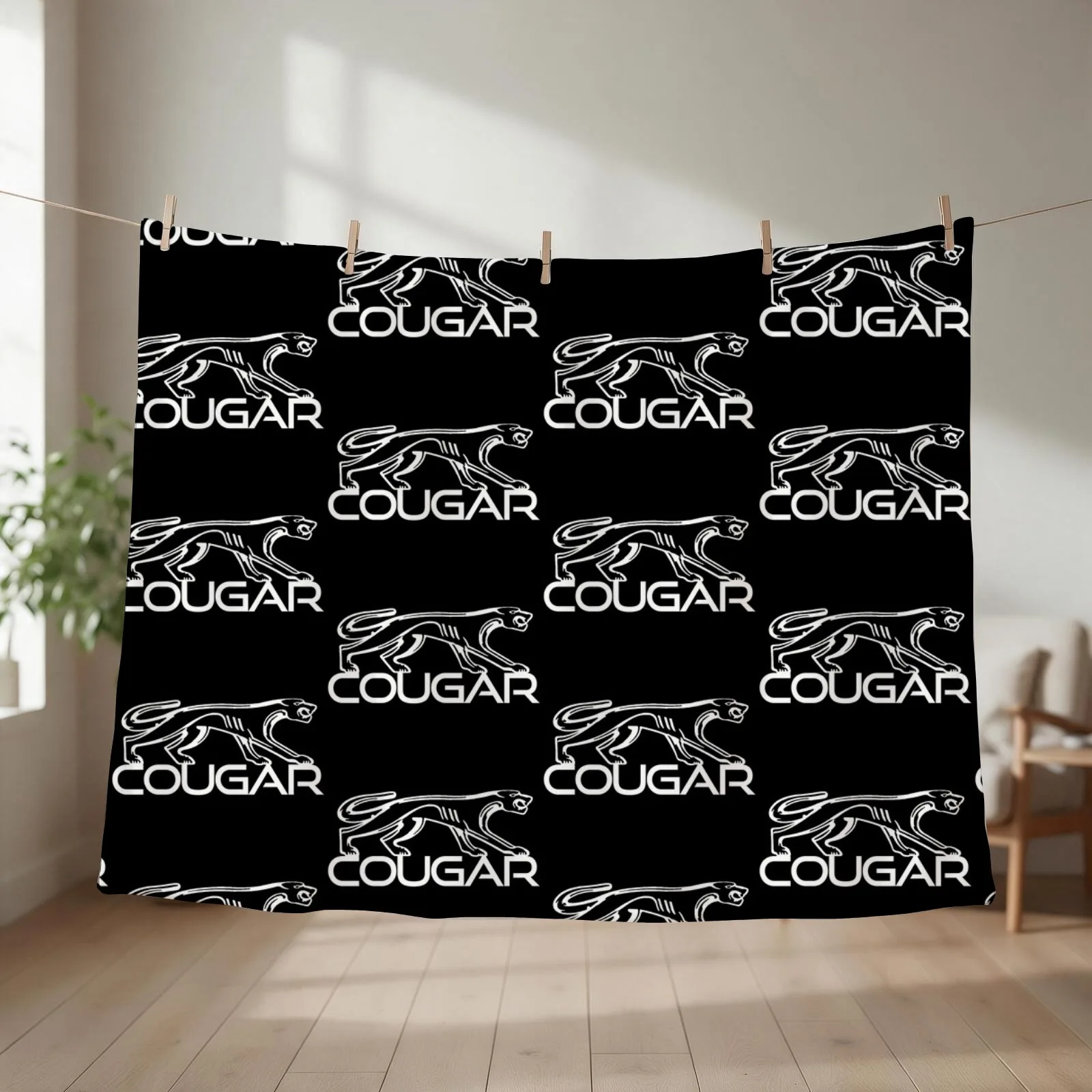 Mercury Cougar Throw Blanket Nap For Sofa Thin wednesday anime Blankets
