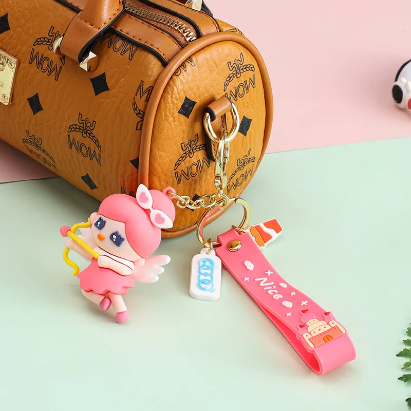 Брелок-подвеска Miniso 2025 года, милый и изысканный кулон-кукла для женской пары, брелок для мытья автомобиля, подвеска для школьной сумки