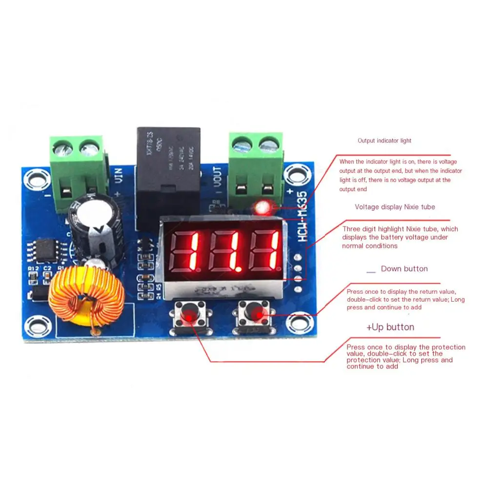 XH-M609 Low Voltage Disconnect Switch Cut Off 12V 24V Protector Low Isolation LED Display Battery 36V Voltage Modul Digital Z8N1