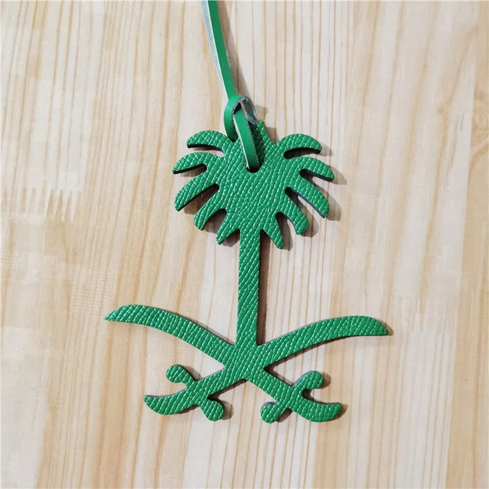 Prawdziwa naturalna jujuba skóra Saudi mapa brelok damski plecak wisiorek kobiety brelok do torby