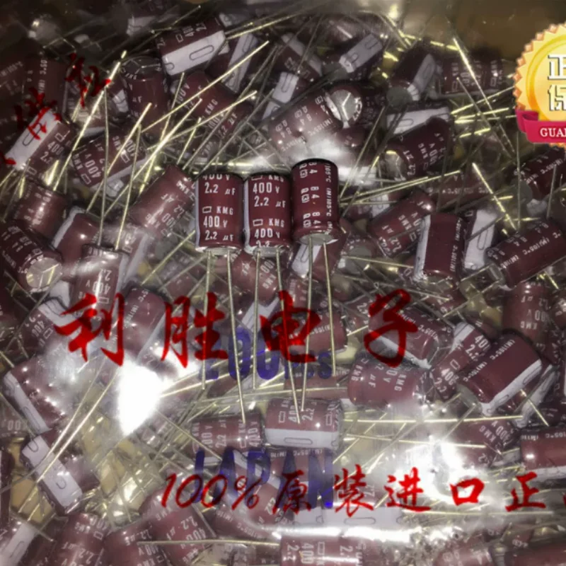 

10-100 шт. Японский электролитический конденсатор Black Diamond 2.2 мкФ 400В, 400В2.2мкФ, 8*12 мм, KMG, 105 градусов