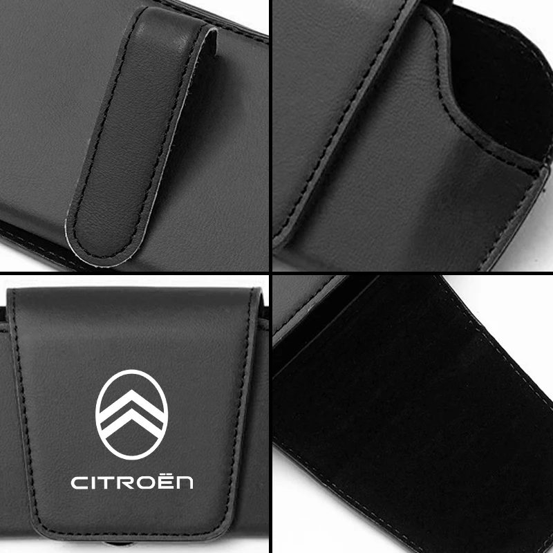 حقيبة نظارات جلدية محمولة نظارات شمسية لسيتروين C4 C3 C5 C1 C2 C-Elysee Berlingo Picasso ثاب الصبار Aircross Saxo