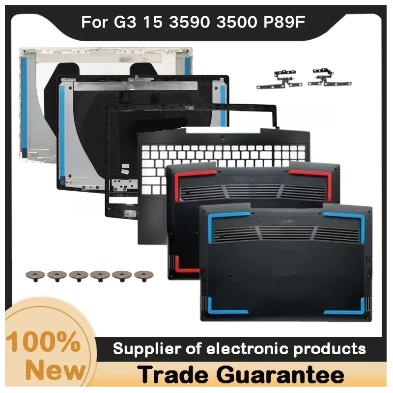 New For Kailxuling G3 15 3590 3500 P89F LCD Back Cover / Front Bezel / Hinges / Screw 0747KP 03HKFN 0YGCNV A B C D Shell
