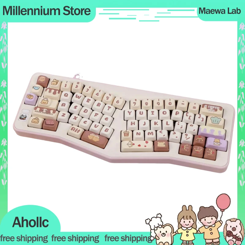 

Maewa Lab Ahollc Mechanical Keyboard Kit 3mode Aluminium Alice Keyboard Kit Mirror PVD Hot Swap Customize Gaming Keyboards Kit