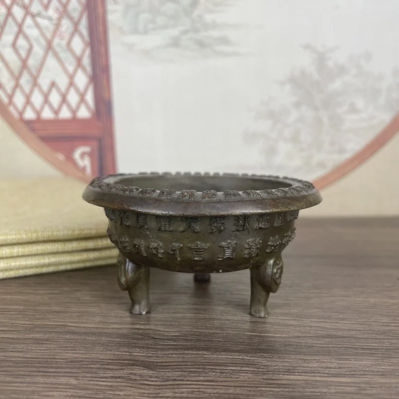 

Antique Antique Copper Crane Incense Burner Decoration Chinese Household Supplies Lotus Leaf Incense Burner Study Decoration Gif