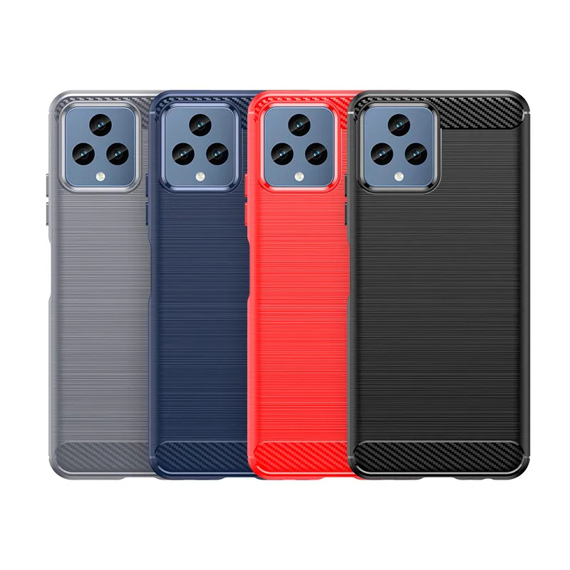 T-모바일 REVVL 6x5G 케이스, TPU 브러시 케이스, 충격 방지 실리콘 보호 휴대폰 후면 커버