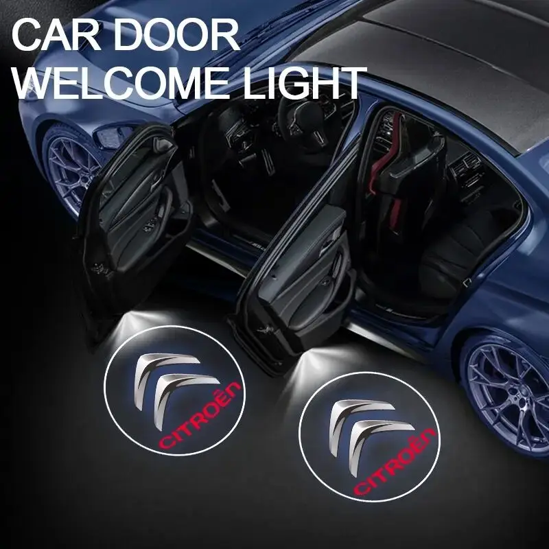 2PCS Goods Quality Car Door Lights LED Car Door Courtesy Light Projector Signal Lamp Car Accessories Drop Shipping For Citroen