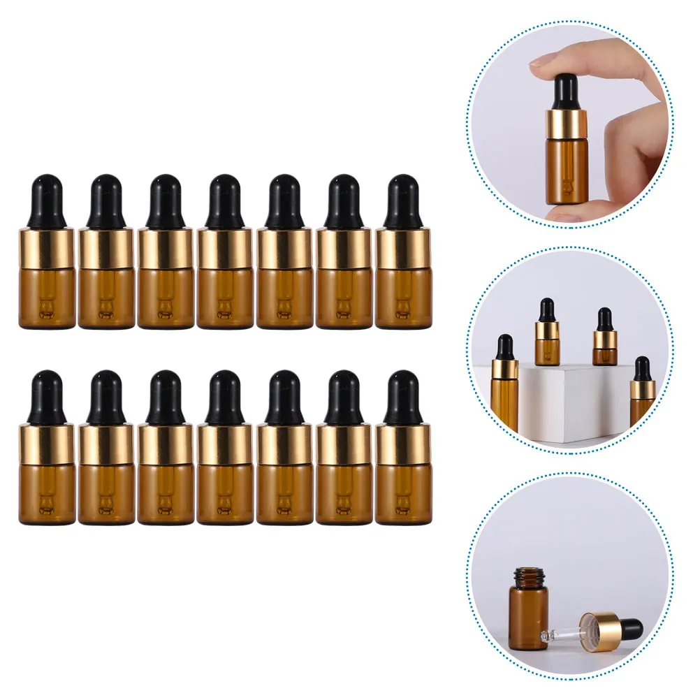 

20pcs Essential Oil Bottles Glass Dropper Liquid Dispensers Perfect for Travel Aromatherapy Perfume Small Water Bottles