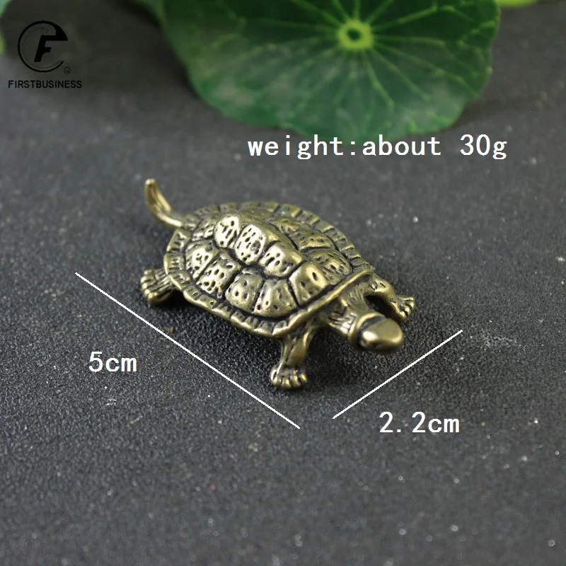 Pure Copper Turtle Statue Desktop Ornaments Vintage Brass Tortoise Miniatures Figurines Toy Model Home Decorations Accessories