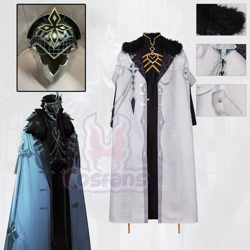 Game Anime Genshin Impact Fatui The Knave Arlecchino cosplay cloak halloween clothes Uniform Mask New Skin