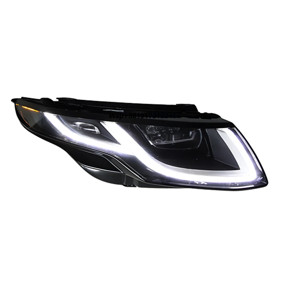 For  Evoque 2015-2019 Car Front Lamps Assembly Upgrade LED Dual  Beam Lens Auto Headlight Accessories