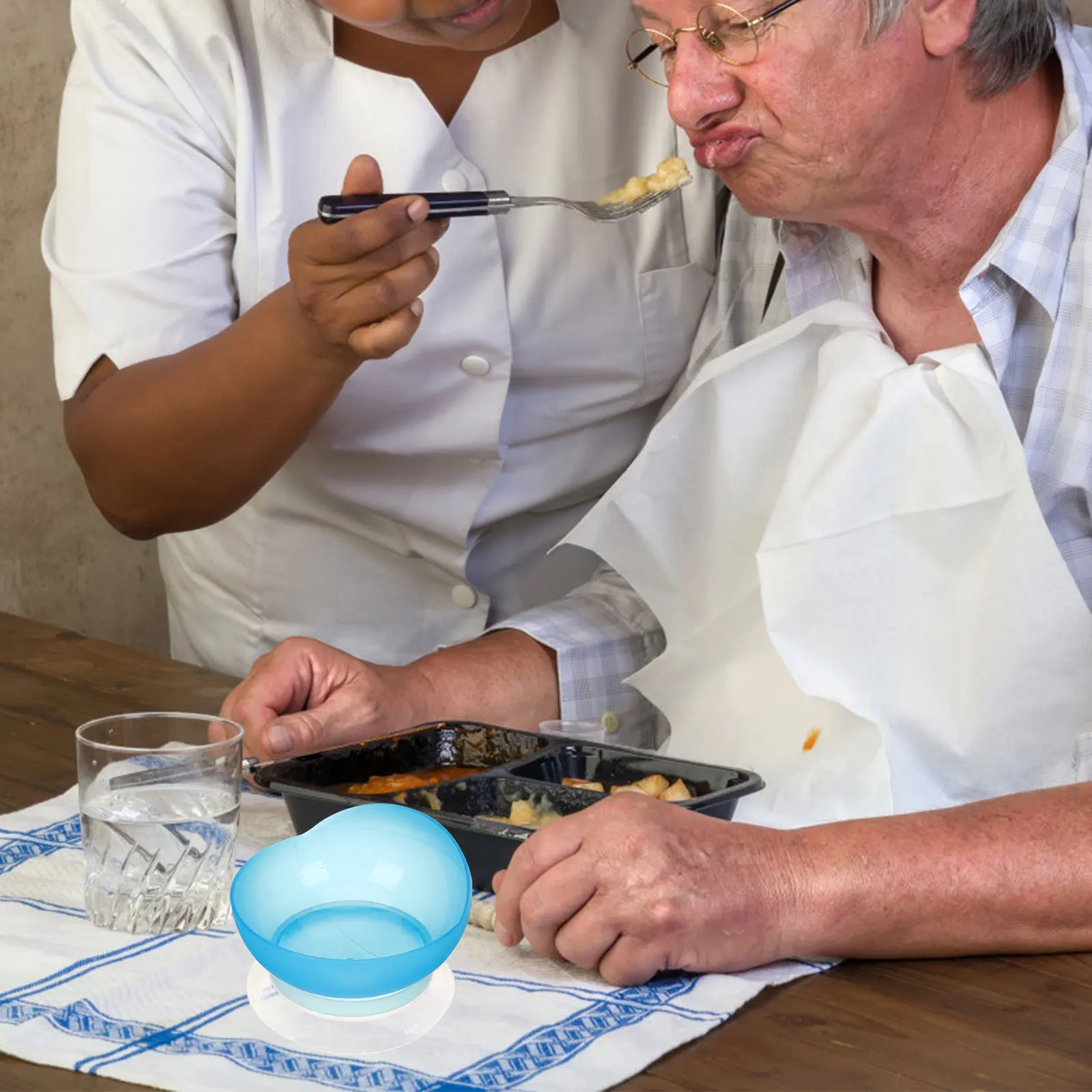 

Elderly Assistant Silicone Suction Cup Bowl Lightweight Durable Nonslip Dining Bowl Senior Adaptive Tableware Suction Bowls