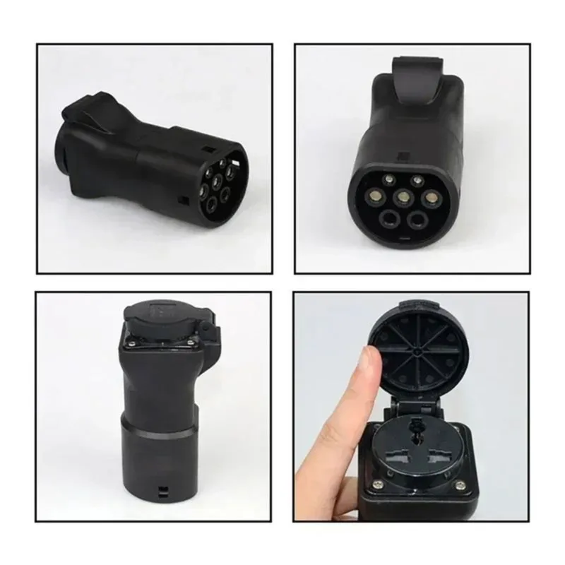 Super Sale New Energy Vehicle EU Type 2 (7-Pin) AC Vehicle Side Power Tap 7kW 220V Charging Gun Power Extraction Adapter