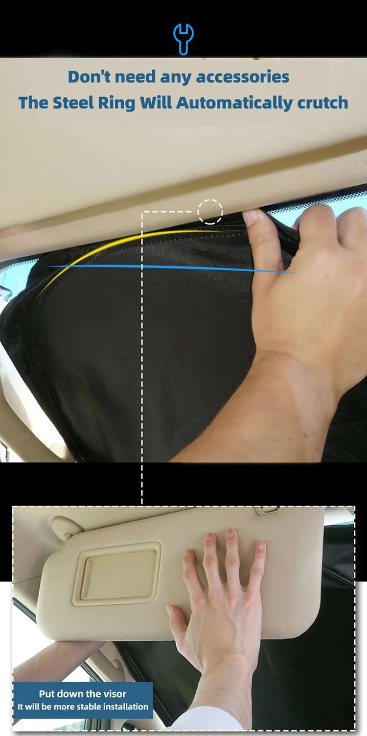 Für Ford RANGER P703 2023 2024 2025 2026 Magnetischer Auto-Sonnenschutz Frontscheiben-Vorhang Hinteres Seitenfenster Netz-Sonnenschutzblende – Detail 17